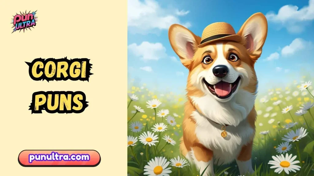Adorable Corgi Love Puns