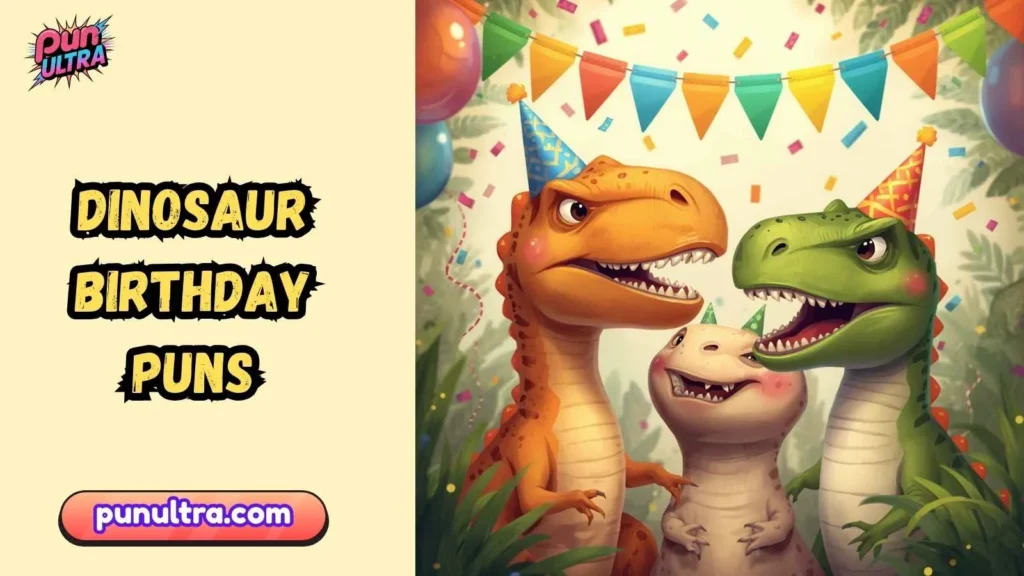 Clever Dinosaur Birthday Wordplay